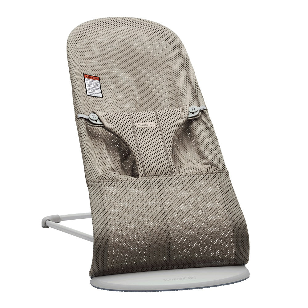 Baby Bjorn Bouncer Bliss 3D Mesh Grey Beige Light Grey Frame babyandme babyandme Kelowna Store