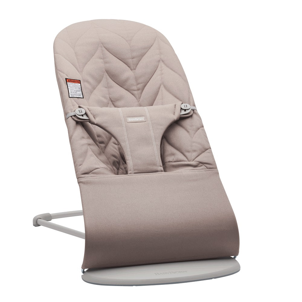 Baby Bjorn Bouncer Bliss Cotton Petal Quilt Sand Grey Light Grey Frame