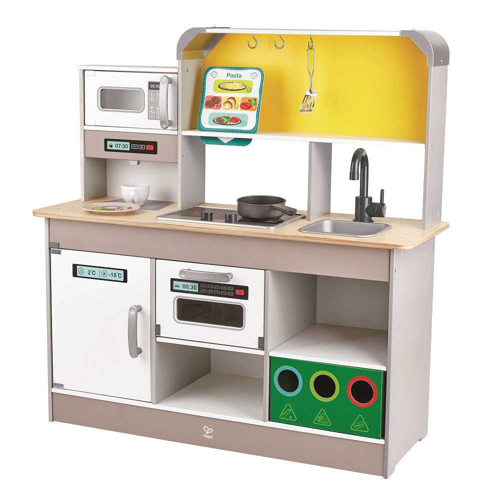 Hape Deluxe Kitchen Playset with Fun Fan Stove babyandme