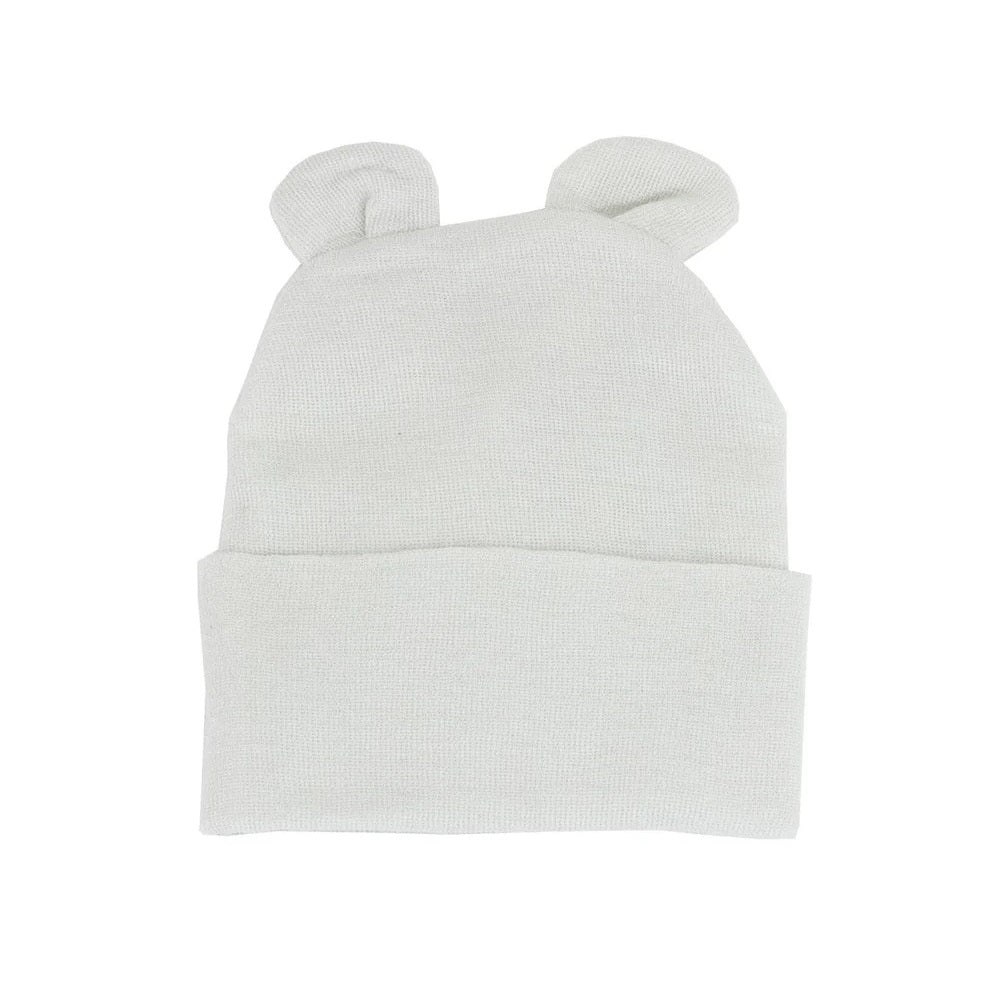 Kidcentral Essentials Newborn Hat Grey Ears