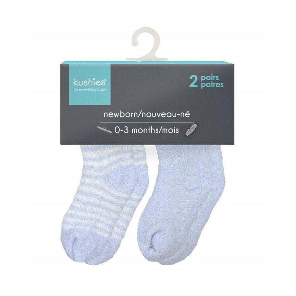 Kushies 2-Pack Terry Newborn Socks