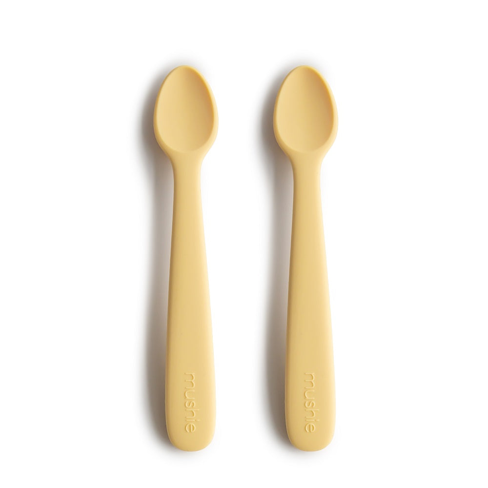 mushie Silicone Baby Feeding Spoons | 2 Pack