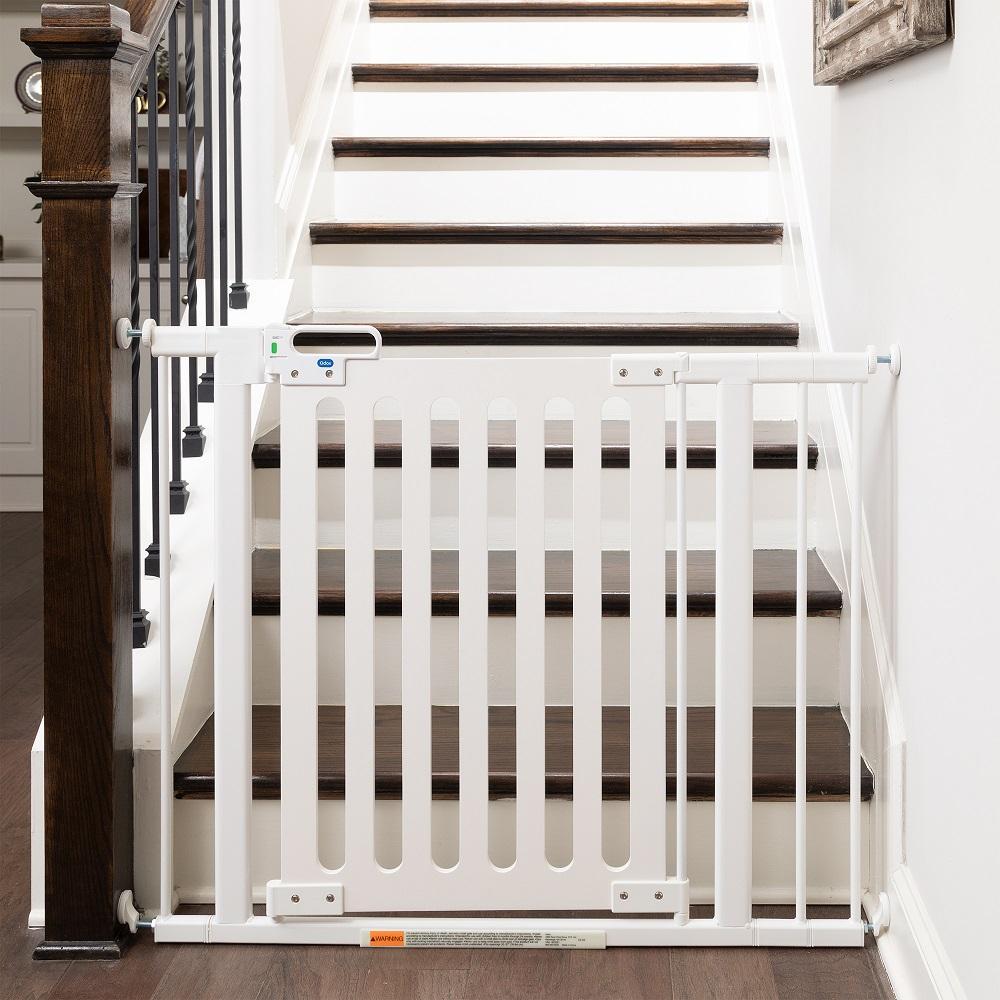 Qdos Spectrum Designer Pressure Mount Baby Gate White babyandme babyandme Kelowna Store