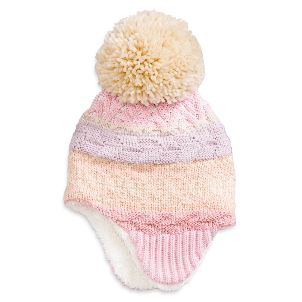 The North Face Baby Fair Isle Earflap Beanie (Cameo Pink/Multi)