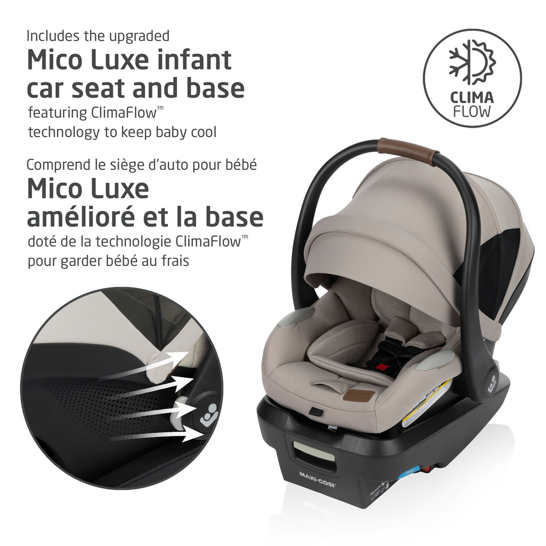 Maxi Cosi Zelia Luxe 5-in-1 Travel System (New Hope Tan)