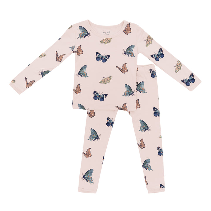 Kyte Baby Long Sleeve Pajamas (Blush Butterfly)