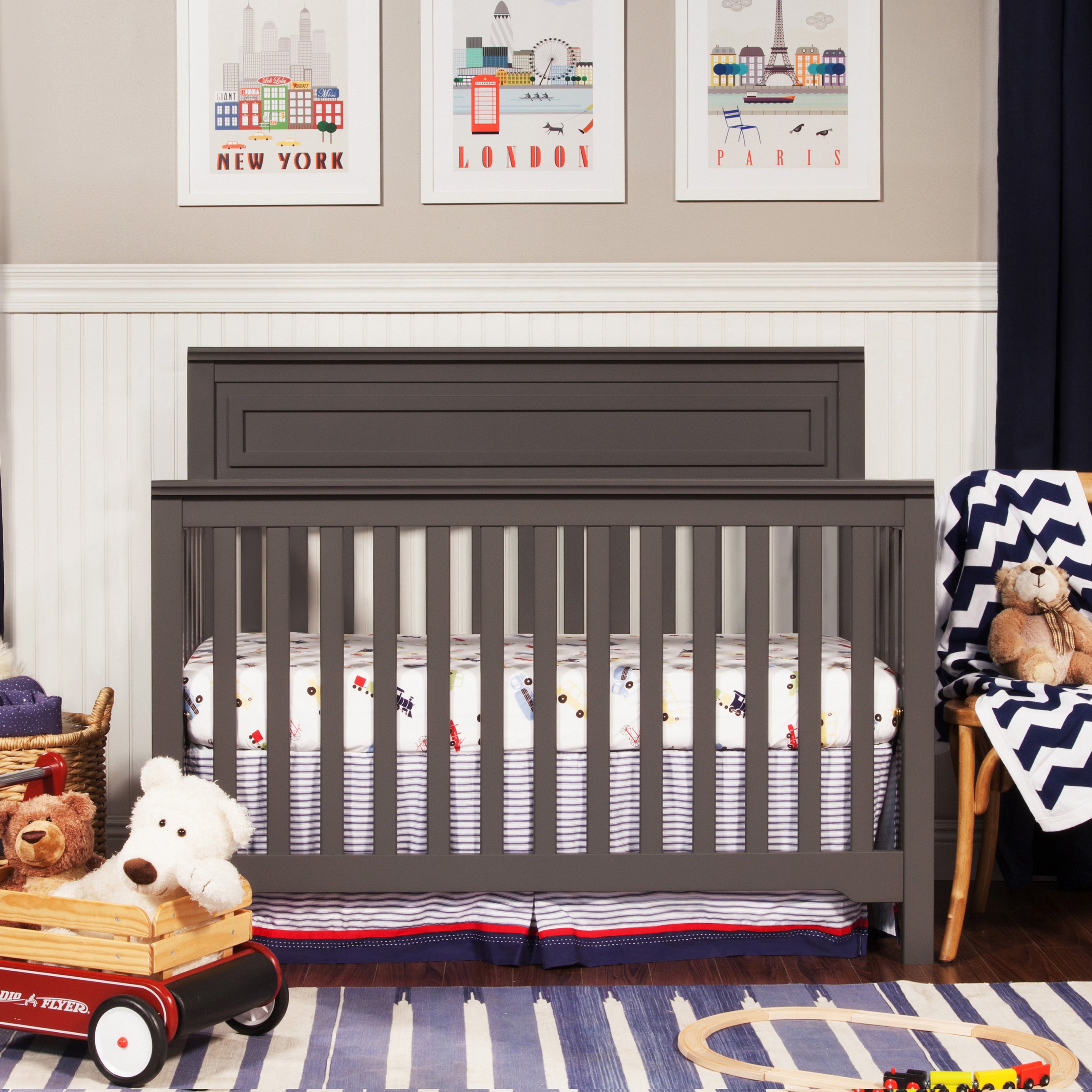 DaVinci Autumn 4 in 1 Convertible Crib Slate IN STOCK babyandme babyandme Kelowna Store