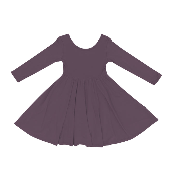 Kyte Baby Long Sleeve Twirl Dress (Currant)