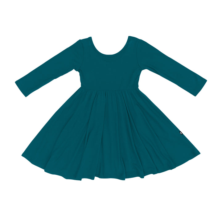 Kyte Baby Long Sleeve Twirl Dress (Loch)