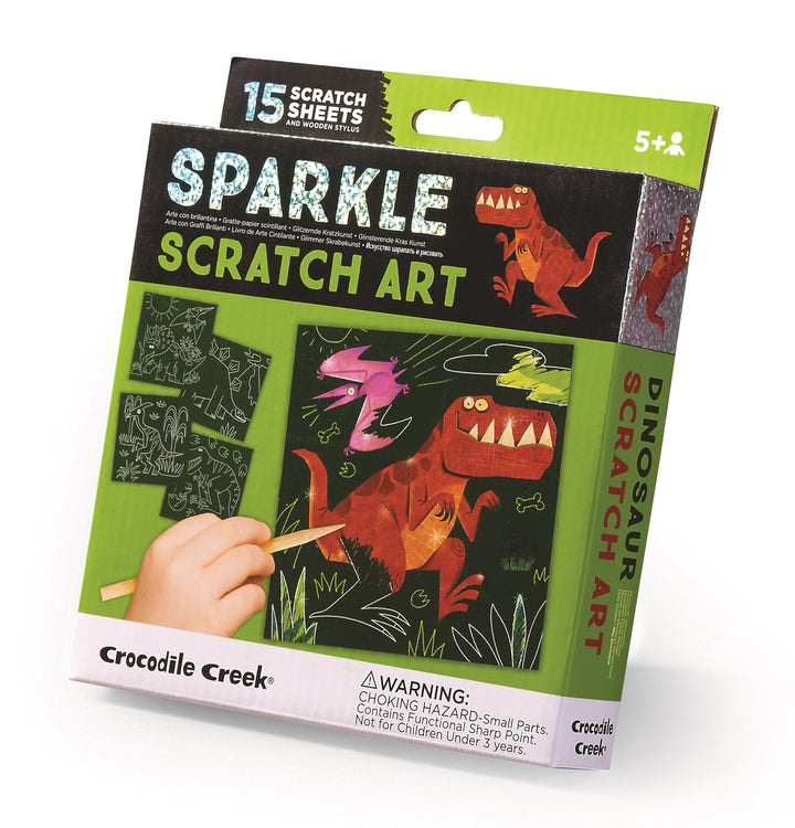 Crocodile Creek Sparkle Scratch Art (Dinosaur)