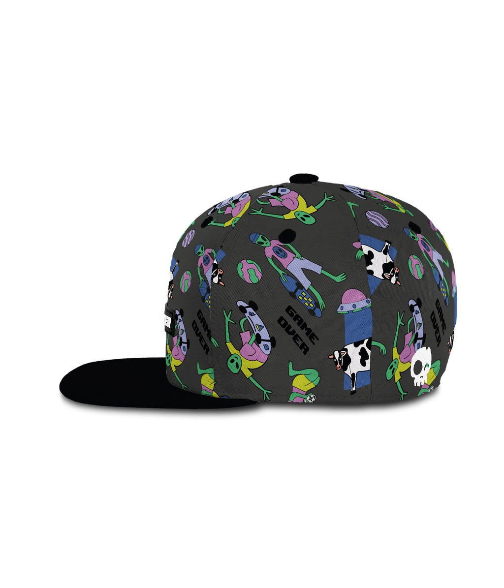 Headster Kids Alien Invasion Charcoal Snapback