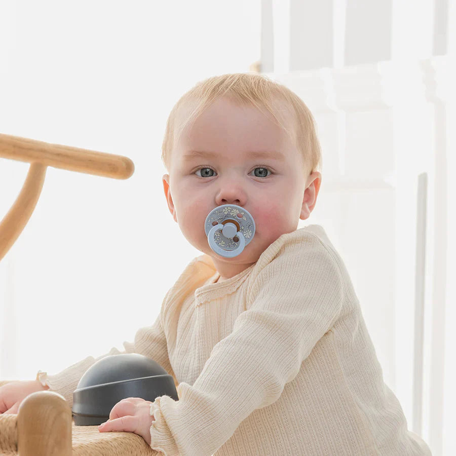 BIBS X Liberty Latex Pacifier 2-Pack (Capel Fossil Grey Mix)-Health-BIBS--babyandme.ca