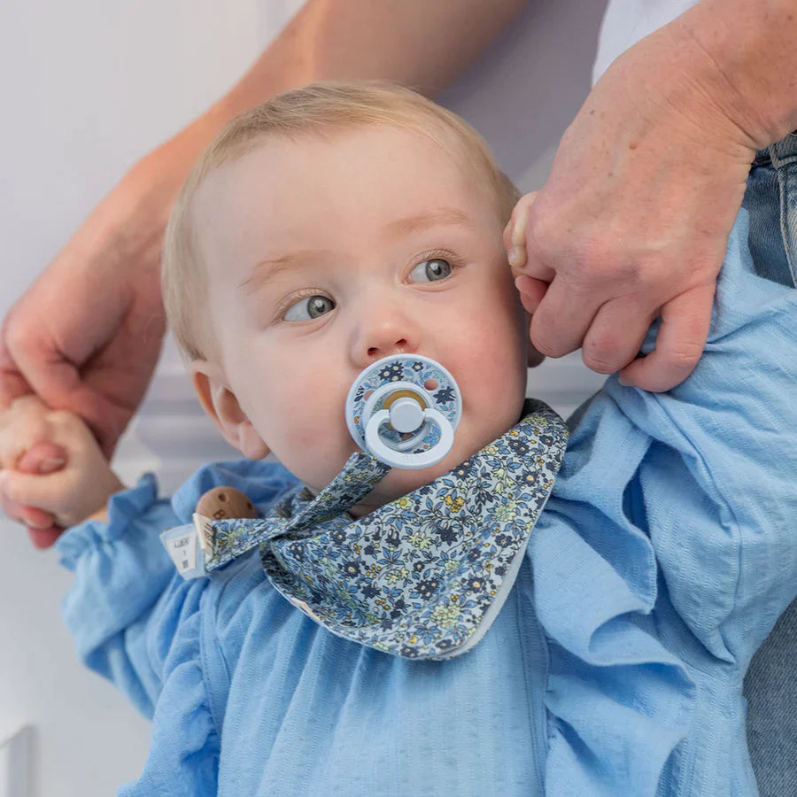 BIBS X Liberty Latex Pacifier 2-Pack (Capel Fossil Grey Mix)-Health-BIBS--babyandme.ca