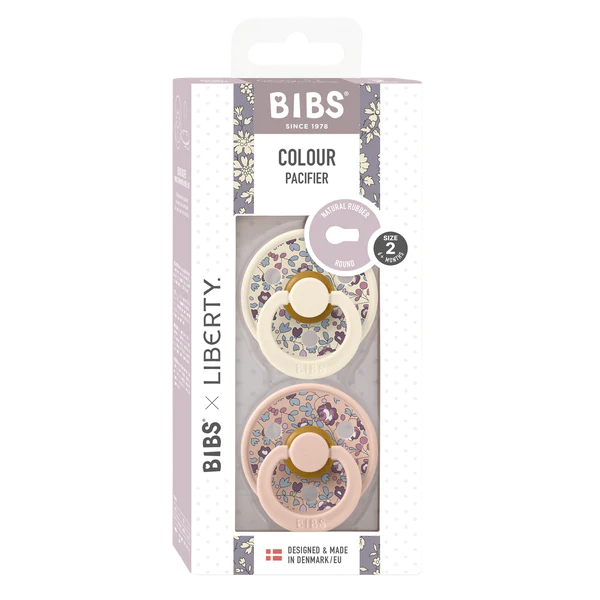 BIBS X Liberty Latex Pacifier 2-Pack (Eloise Blush Mix)-Health-BIBS--babyandme.ca