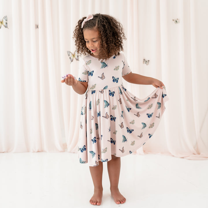 Kyte Baby Twirl Dress (Blush Butterfly)