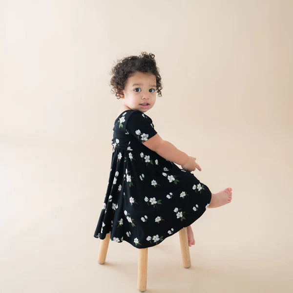 Kyte Baby Printed Twirl Dress Small Midnight Magnolia