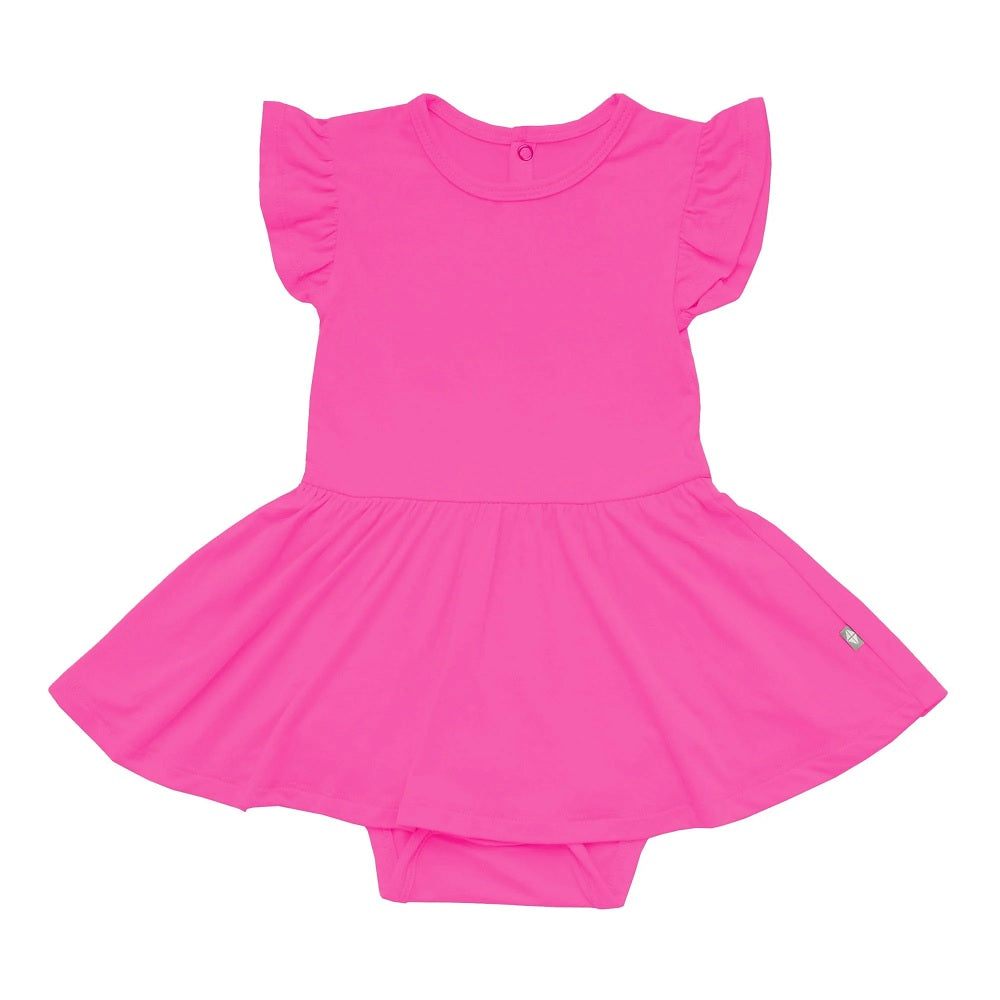 Kyte Baby Twirl Bodysuit Dress-Apparel-Kyte Baby-Raspberry-032060 RB 0-3-0-3 Months-babyandme.ca