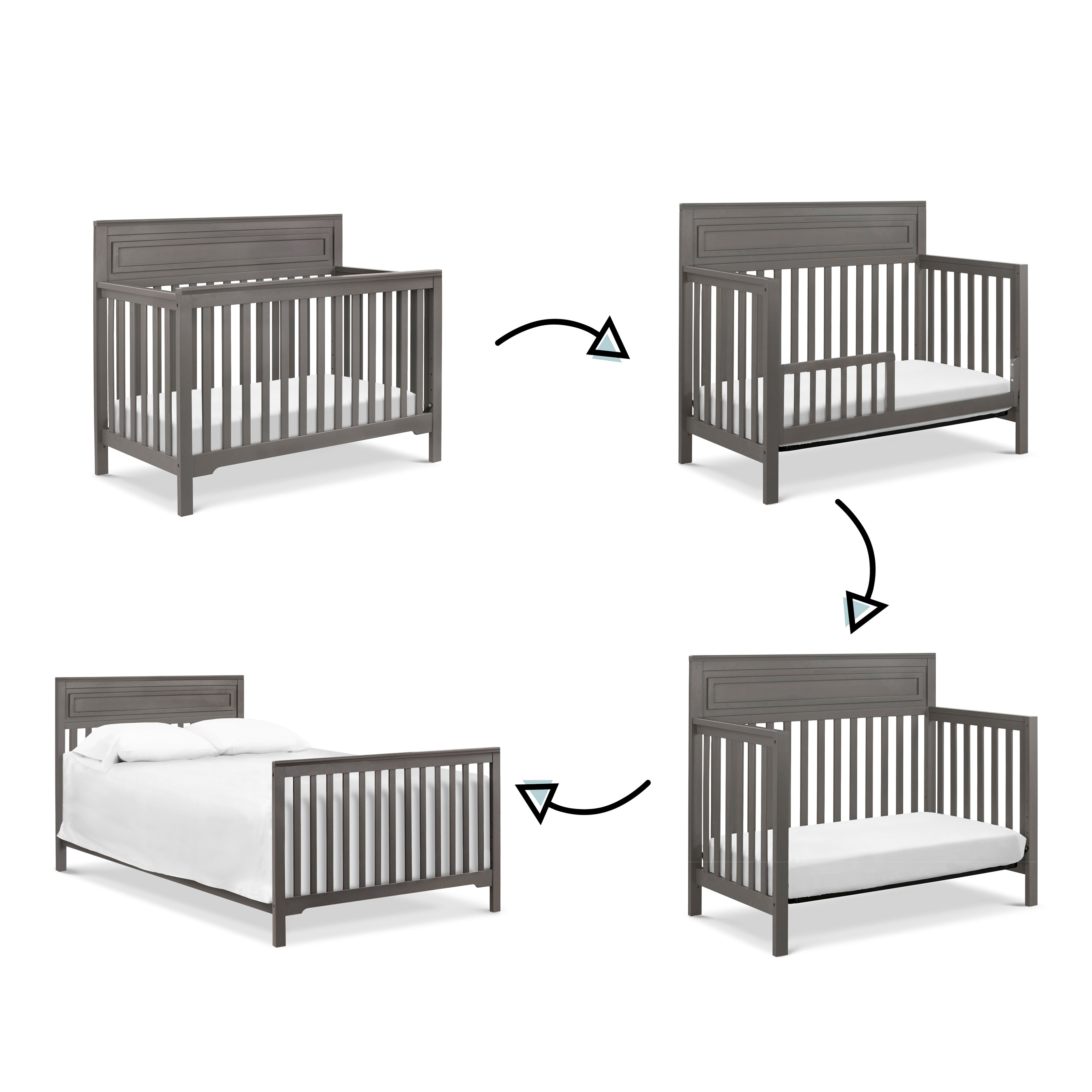 DaVinci Autumn 4 in 1 Convertible Crib Slate IN STOCK babyandme babyandme Kelowna Store