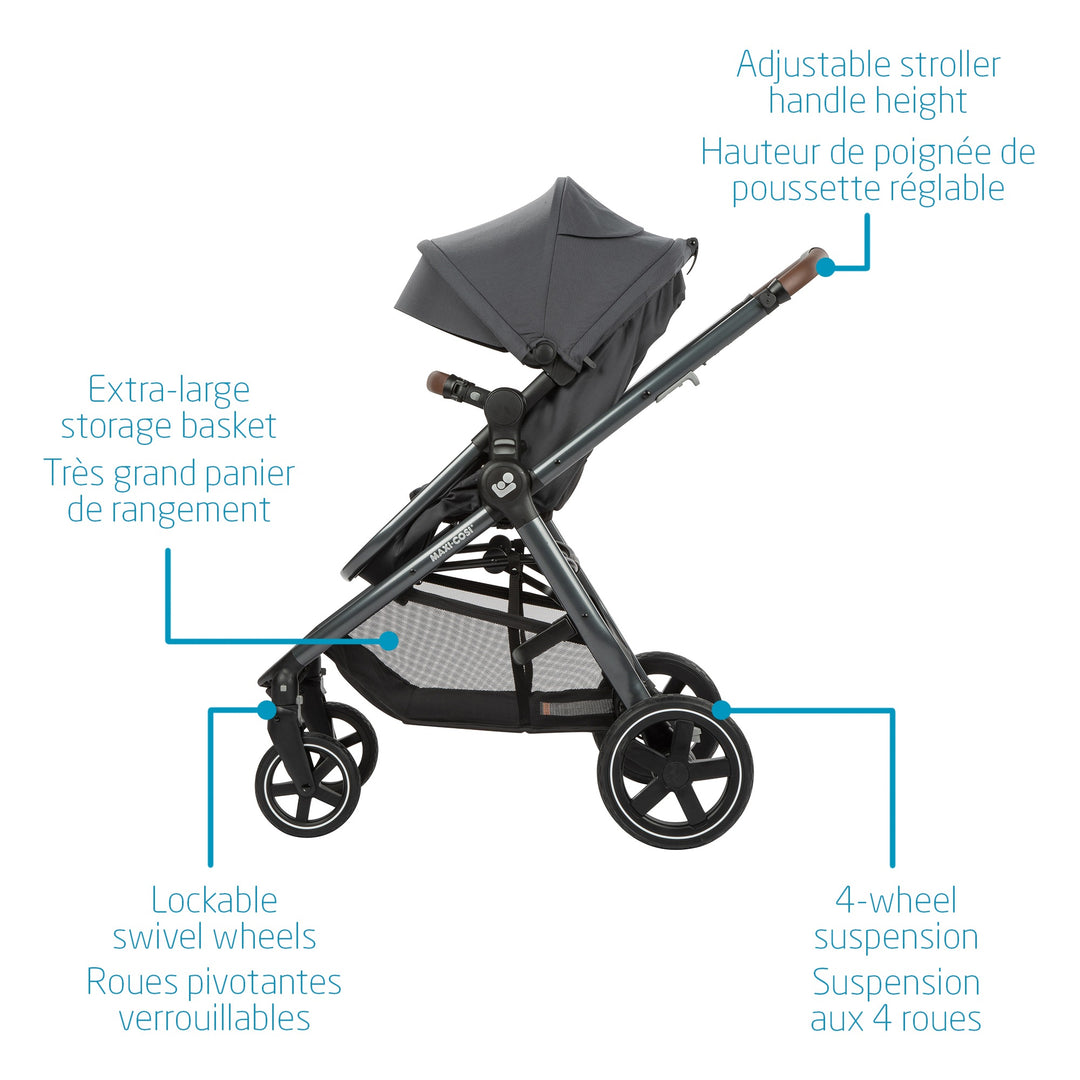 Maxi Cosi Zelia Max 5-in-1 Modular Travel System - Northern Grey