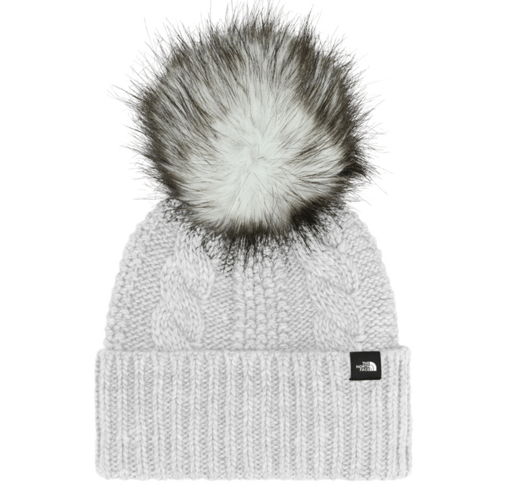 The North Face Kids Oh-Mega Fur Pom Beanie (TNF Light Grey Heather)