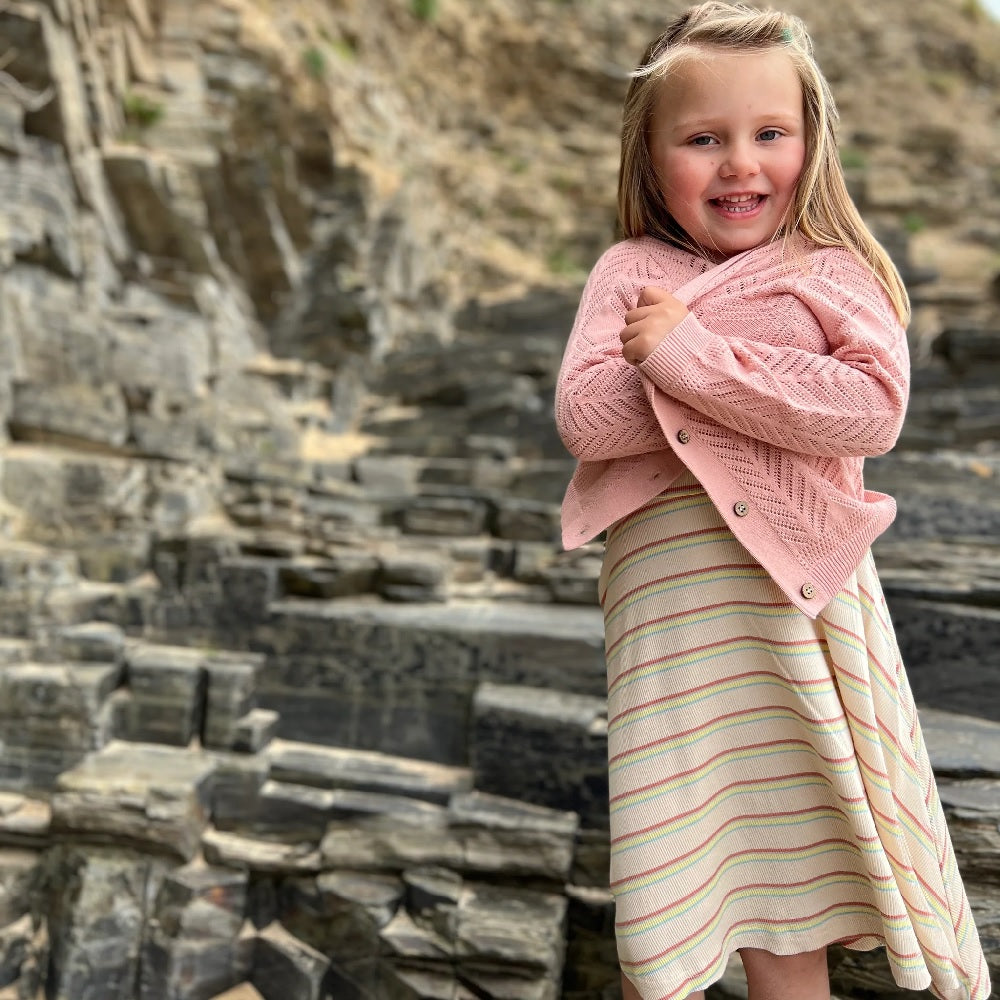 Vignette Kenzie Cardigan (Pink)-Apparel-Vignette--babyandme.ca