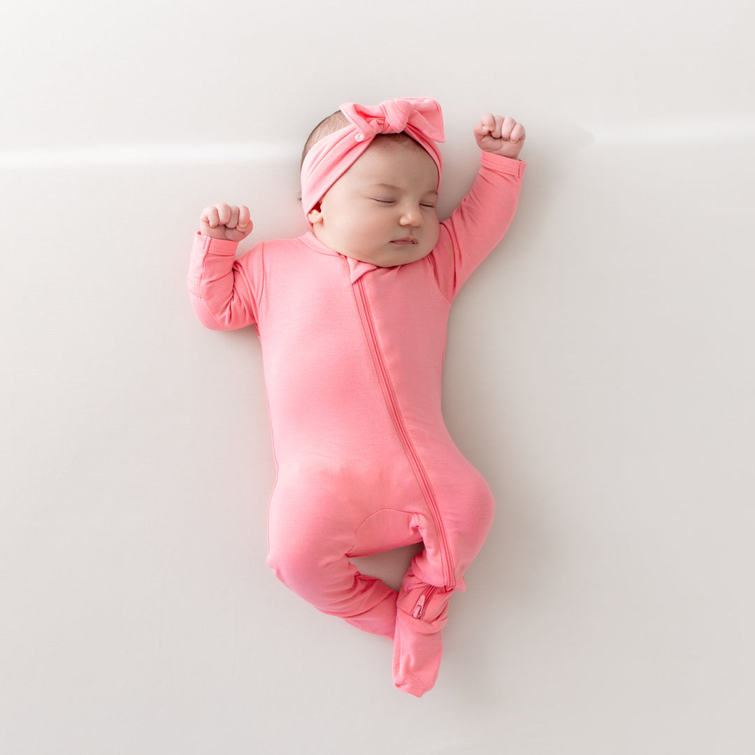 Kyte Baby Zippered Footie (Guava)