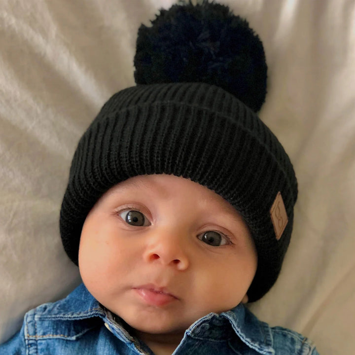 Babyfied Apparel Pom-Pom Toque (Black)