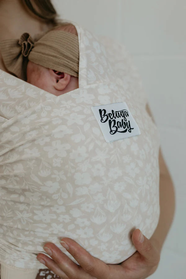 Beluga Baby Wrap (Alba Mae - Beige Floral)