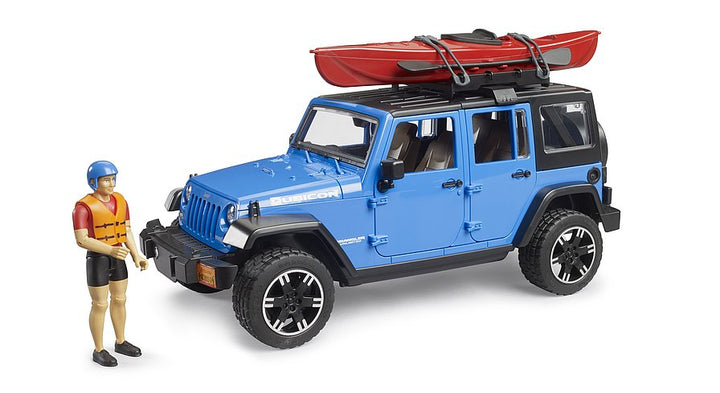 Bruder Jeep Wrangler Rubicon with Kayak & Kayaker