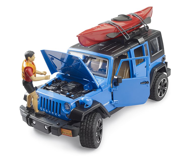 Bruder Jeep Wrangler Rubicon with Kayak & Kayaker