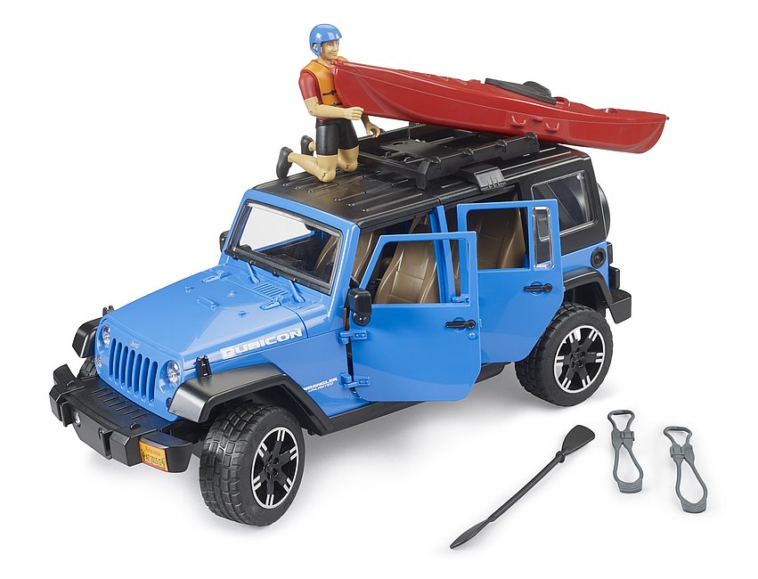 Bruder Jeep Wrangler Rubicon with Kayak & Kayaker