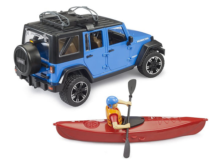 Bruder Jeep Wrangler Rubicon with Kayak & Kayaker