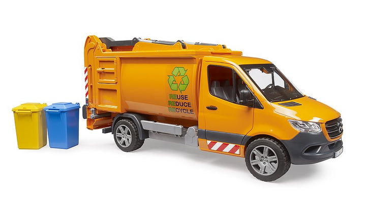 Bruder MB Sprinter Garbage Service Vehicle with Garbage Cans