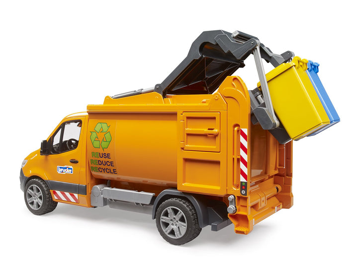 Bruder MB Sprinter Garbage Service Vehicle with Garbage Cans