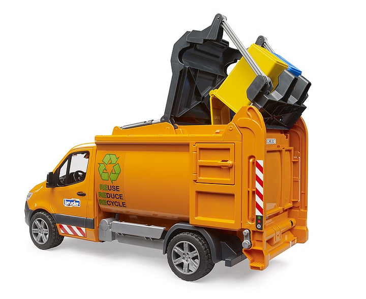 Bruder MB Sprinter Garbage Service Vehicle with Garbage Cans