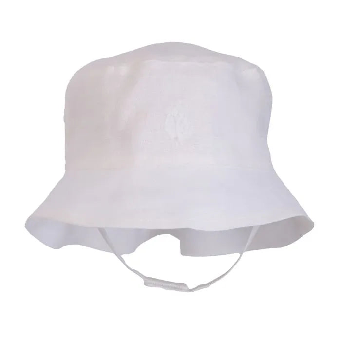 Calikids S2510 Linen Bucket Hat (White)