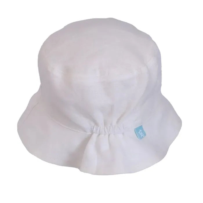 Calikids S2510 Linen Bucket Hat (White)