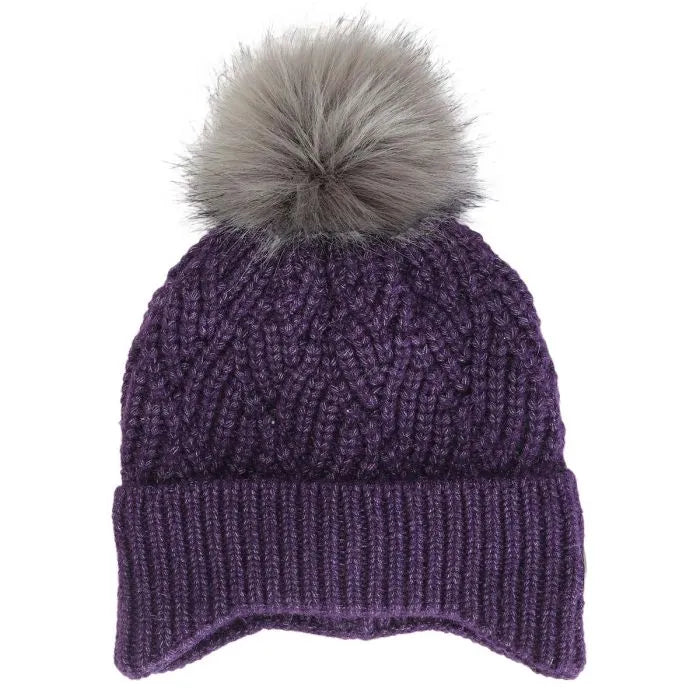 Calikids W2408 Knit Ear Hug Hat (Blackberry)