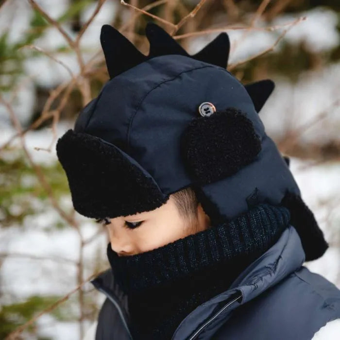 Calikids W2410 Dino Trapper Hat (Black)