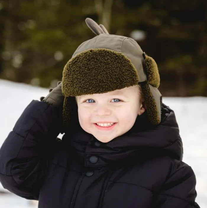 Calikids W2410 Dino Trapper Hat (Olive)