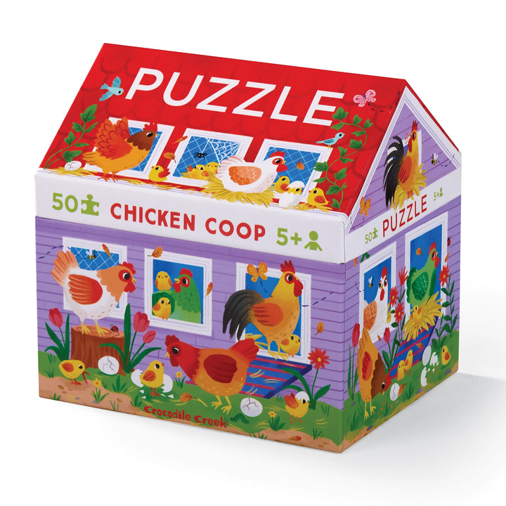 Crocodile Creek 50-Piece House Puzzle (Chicken Coop)