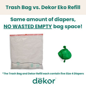 Dekor Eko Plus Diaper Pail Refills (4-Pack)