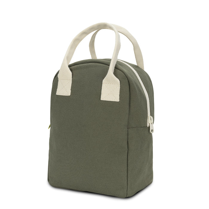 Fluf Zipper Lunch Bag (Dark Olive)