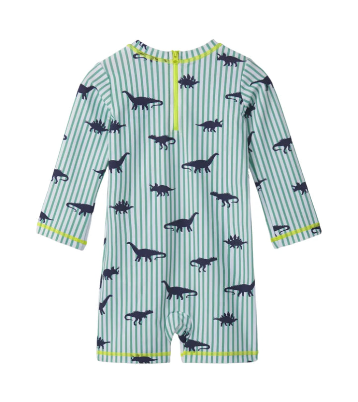 Hatley 1-Piece Rashguard (Dino Stripes)