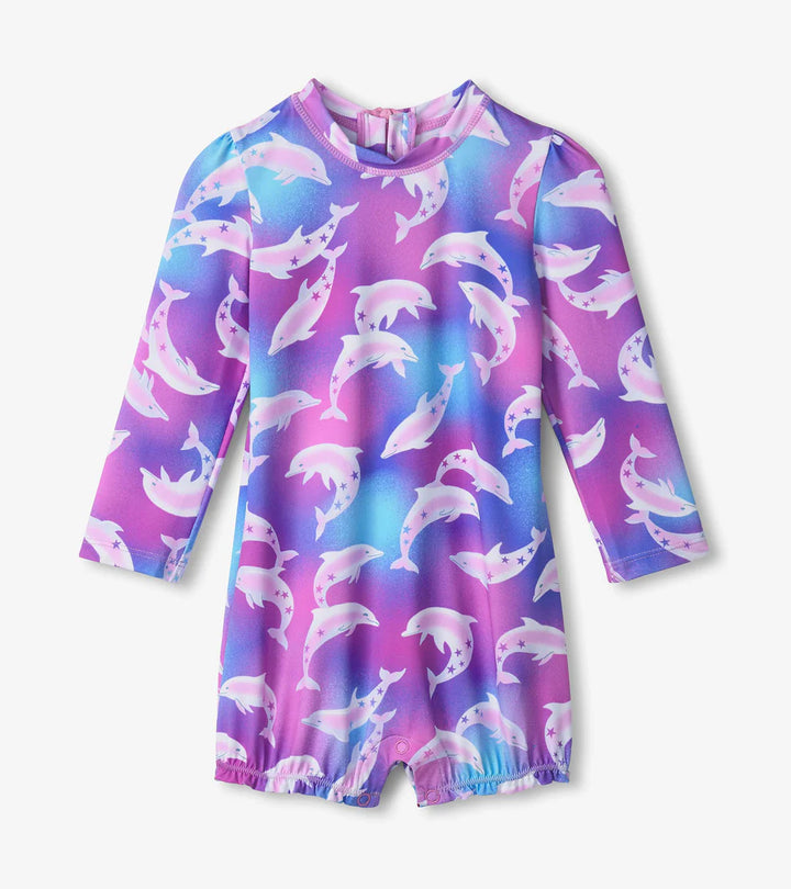 Hatley Baby One-Piece Rashguard (Airbrush Dolphins)