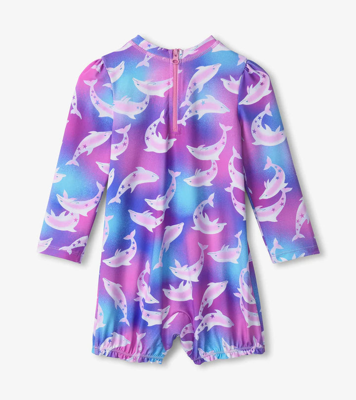 Hatley Baby One-Piece Rashguard (Airbrush Dolphins)