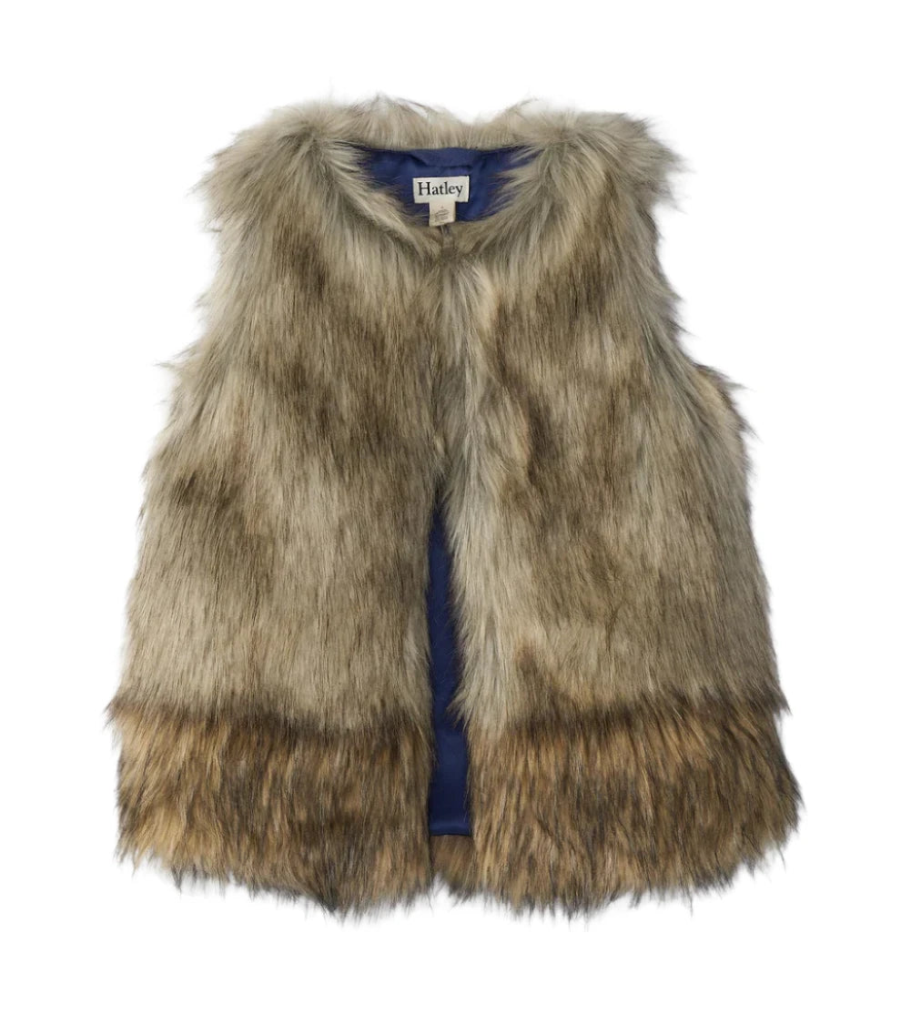 Hatley Faux Fur Vest (Brown) - FINAL SALE