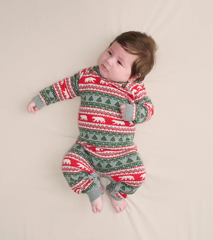 Hatley Long Sleeve Romper (Polar Bear Fair Isle) - FINAL SALE