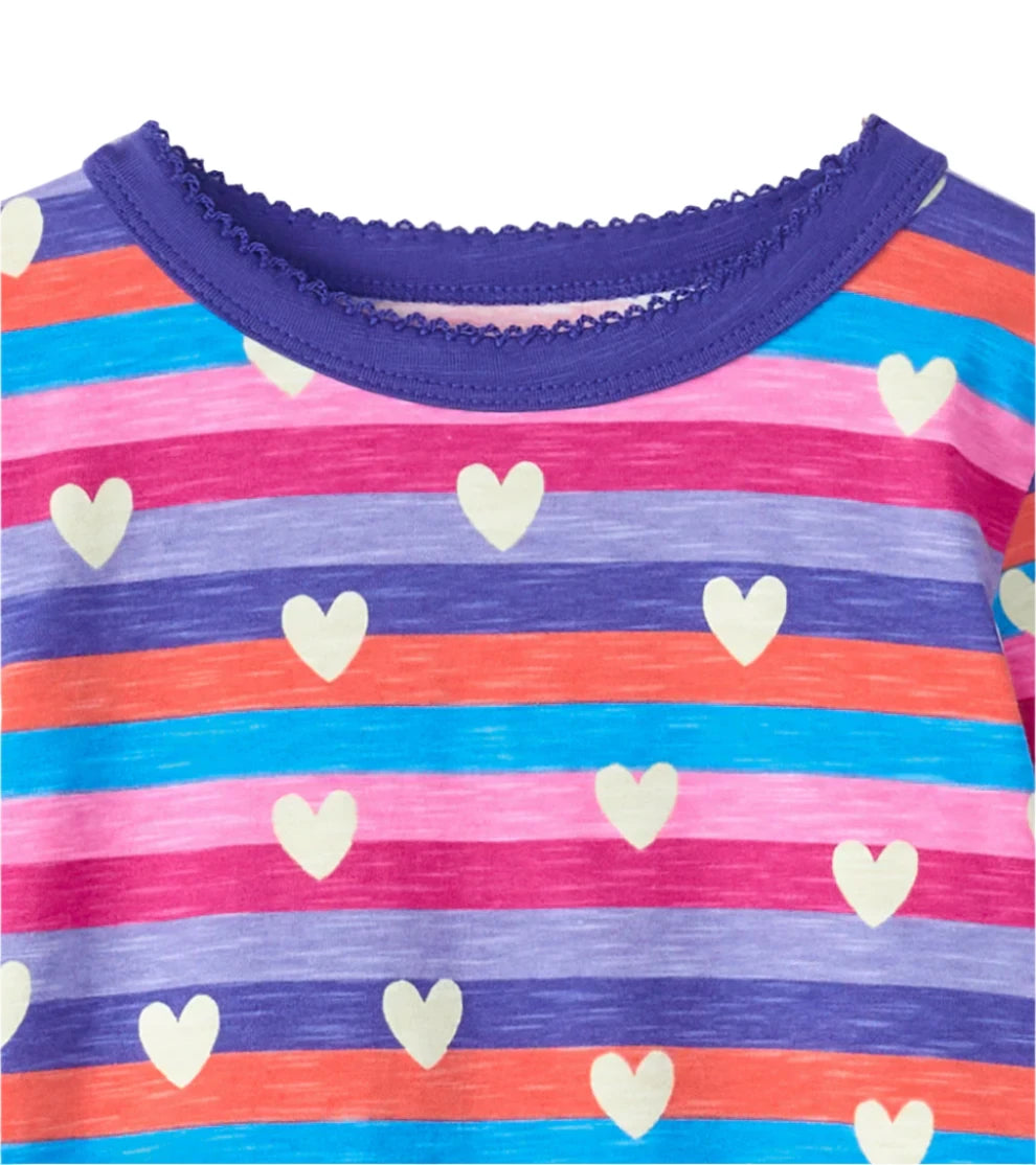 Hatley Pajama Set (Stripes & Hearts)