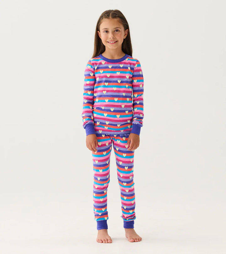 Hatley Pajama Set (Stripes & Hearts)